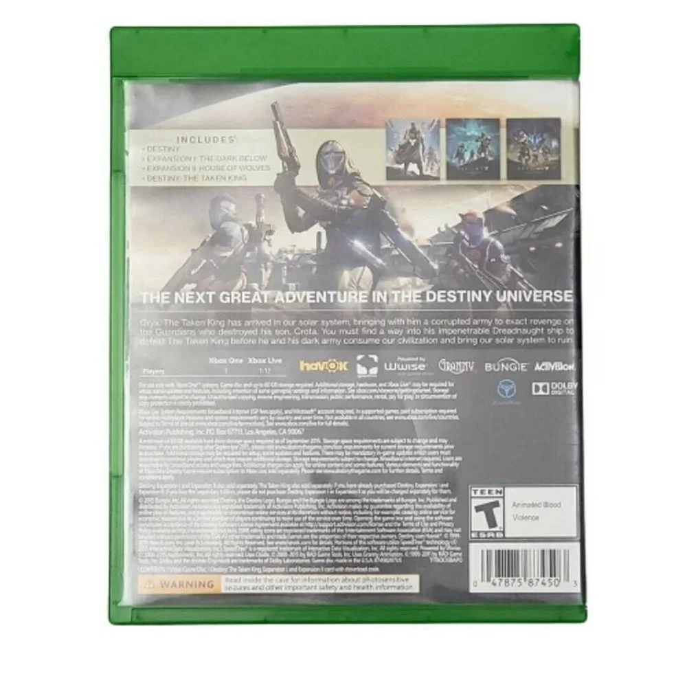 Xbox One Destiny The Taken King Legendary Edition Video Game Microsoft